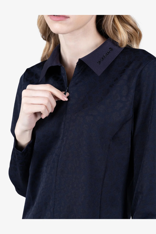 Langarm-Polo-Shirt mit Leo-Print 07