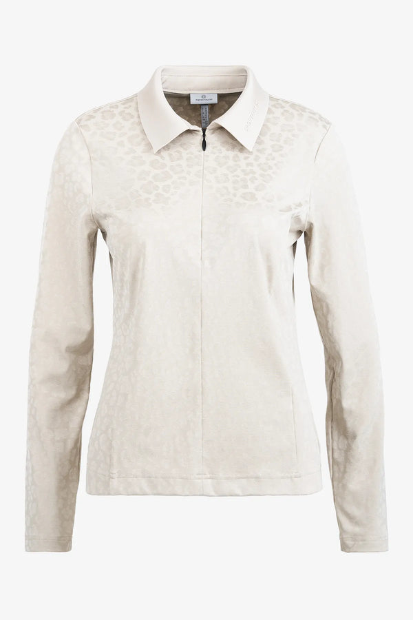 Langarm-Polo-Shirt mit Leo-Print 01