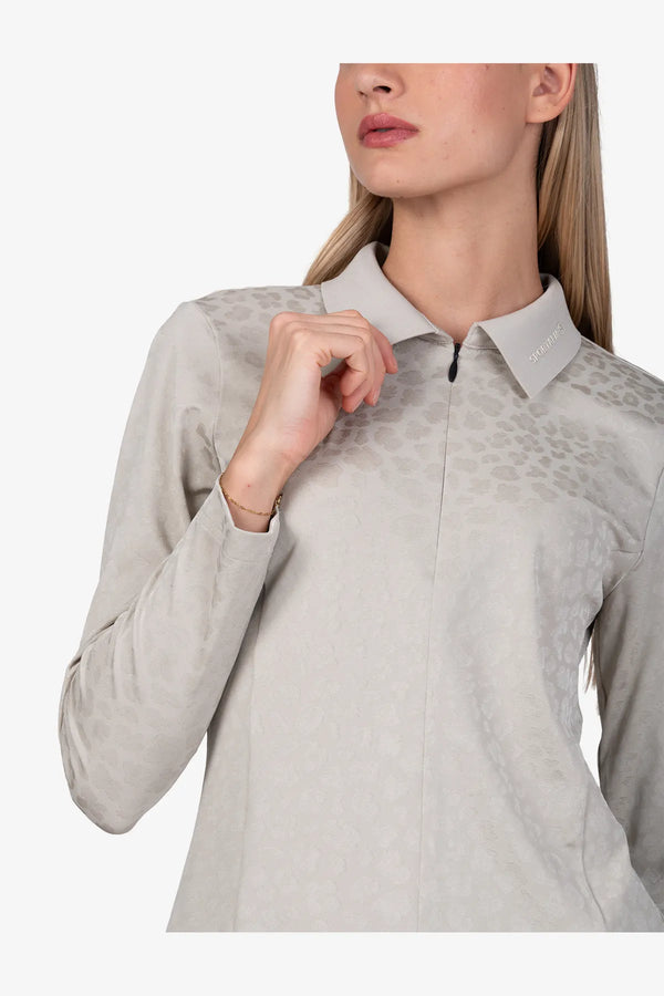 Langarm-Polo-Shirt mit Leo-Print 06