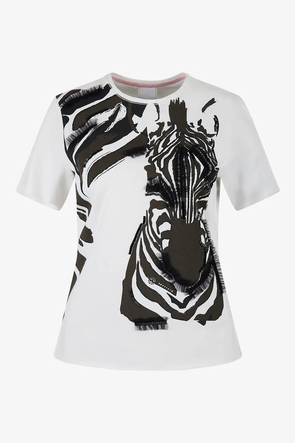 Klassisches T-Shirst mit Zebra-Print 01