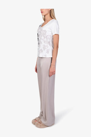 T-Shirt mit Print und Pailletten 04