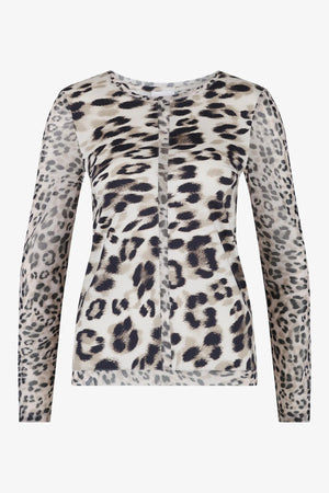 Mesh-Shirt mit Leo-Dessin 01