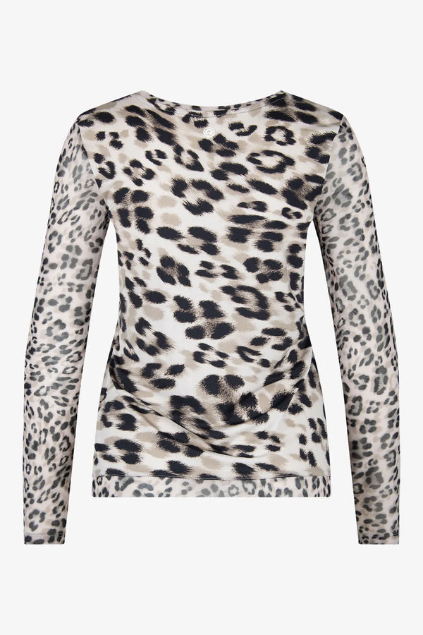Mesh-Shirt mit Leo-Dessin 02