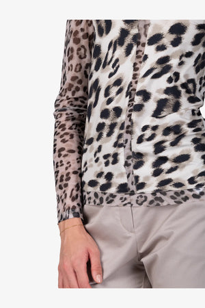 Mesh-Shirt mit Leo-Dessin 07