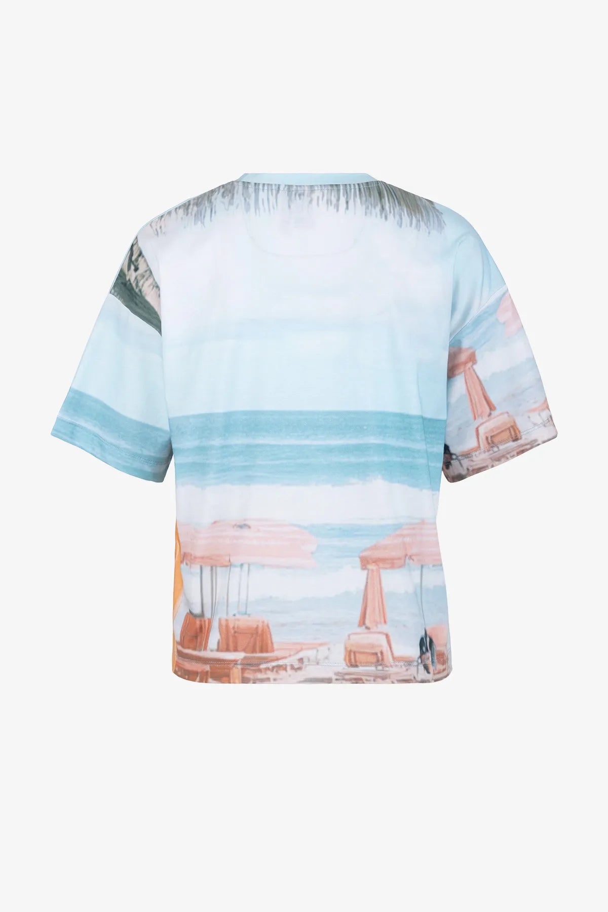 T-Shirt aus Baumwolle mit Beach-Print 02