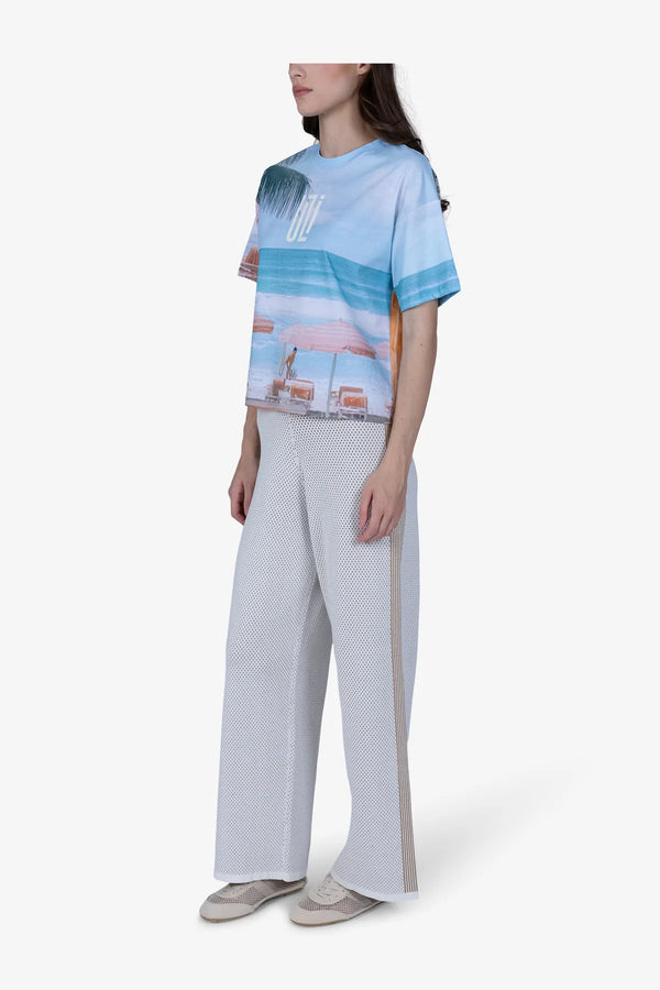 T-Shirt aus Baumwolle mit Beach-Print 04