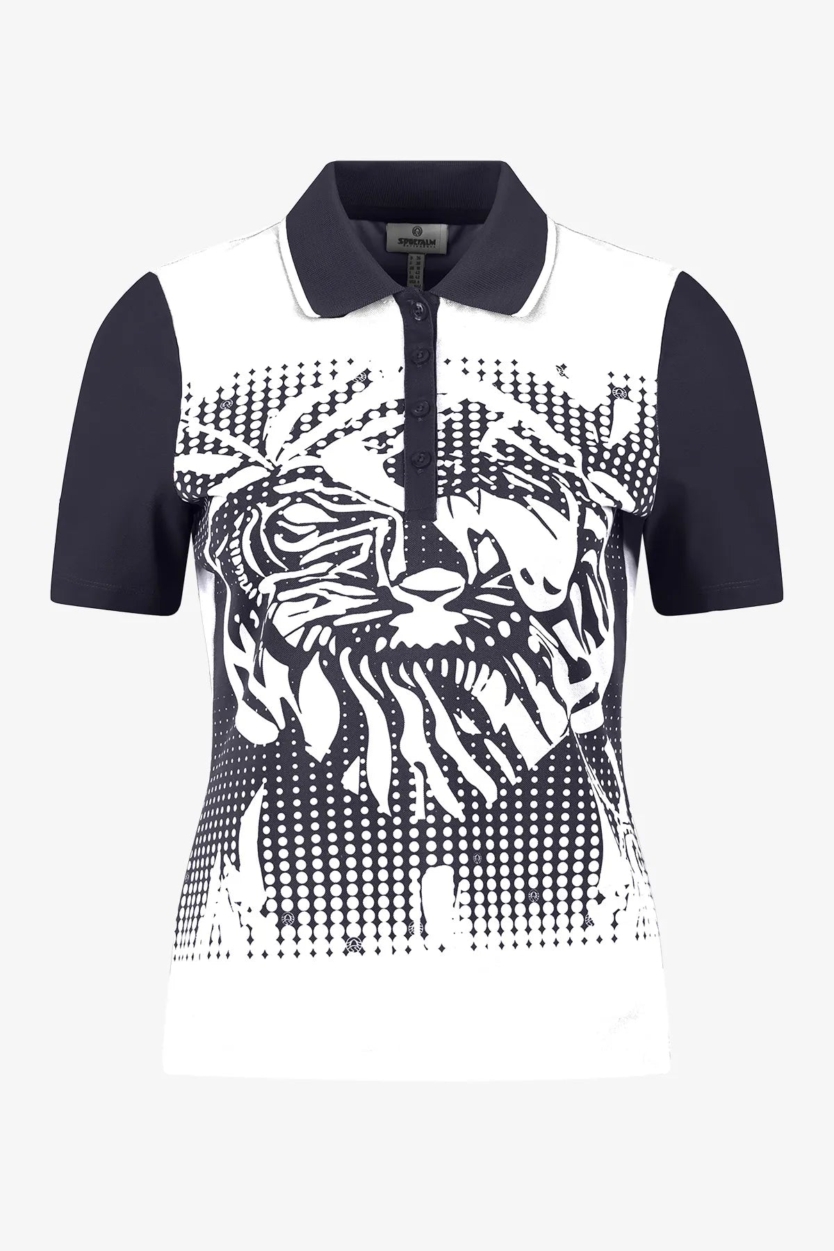 Funktions-Poloshirt mit Statementprint 01