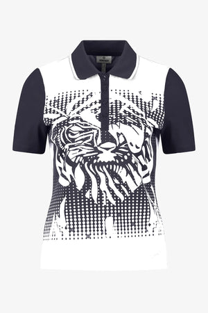 Funktions-Poloshirt mit Statementprint 01