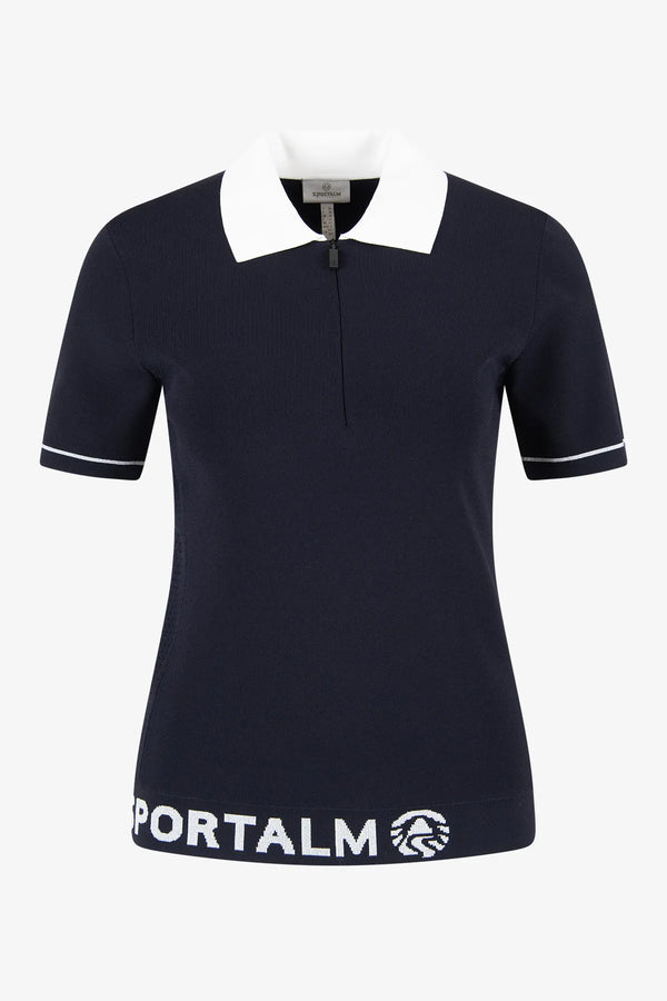 Strickpoloshirt mit hochweriger Viskose 01