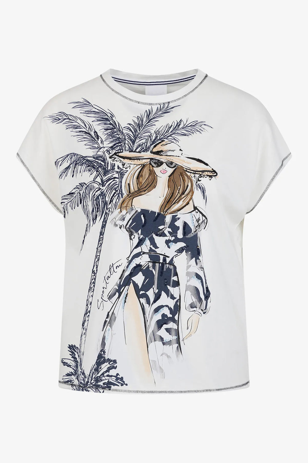 Palmen-Shirt aus Baumwolle 01