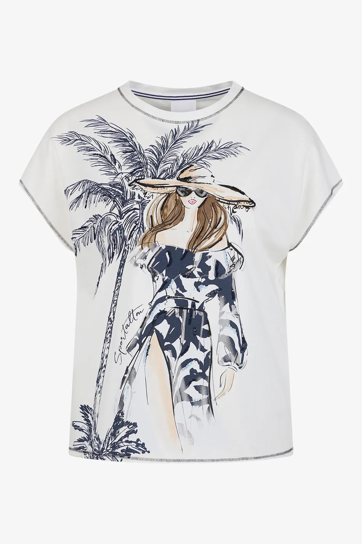 Palmen-Shirt aus Baumwolle 01
