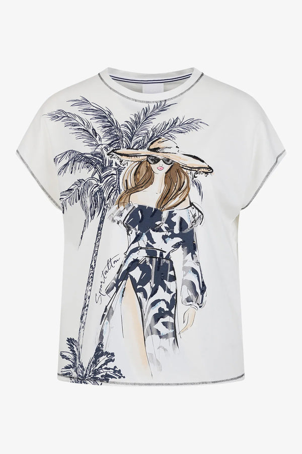 Palmen-Shirt aus Baumwolle 01