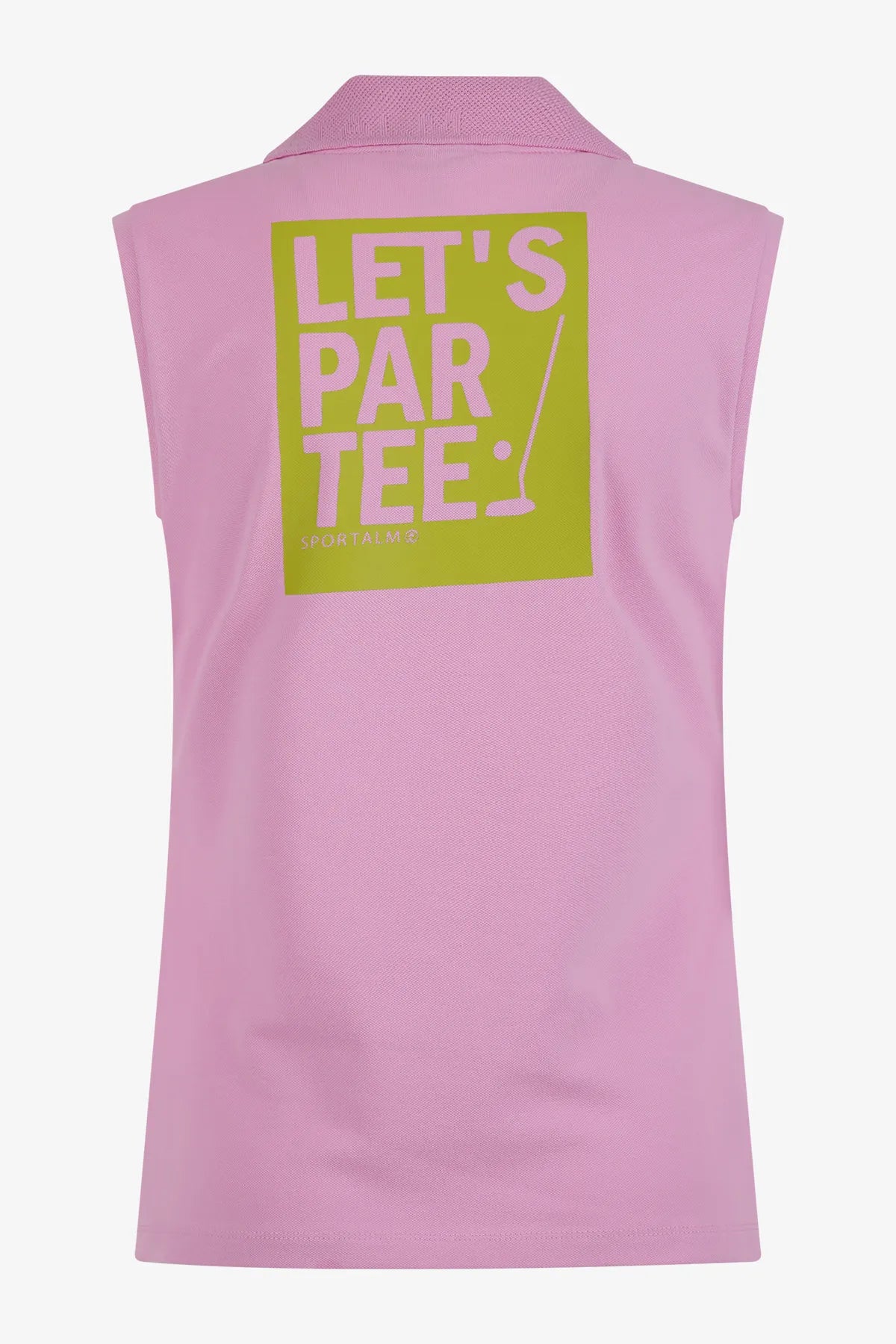 Ärmelloses Baumwoll-Polo-Shirt mit Print 02