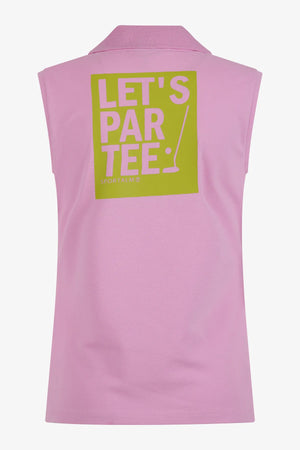 Ärmelloses Baumwoll-Polo-Shirt mit Print 02