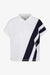 Cropped Baumwoll-Polo-Shirt mit Streifen 01