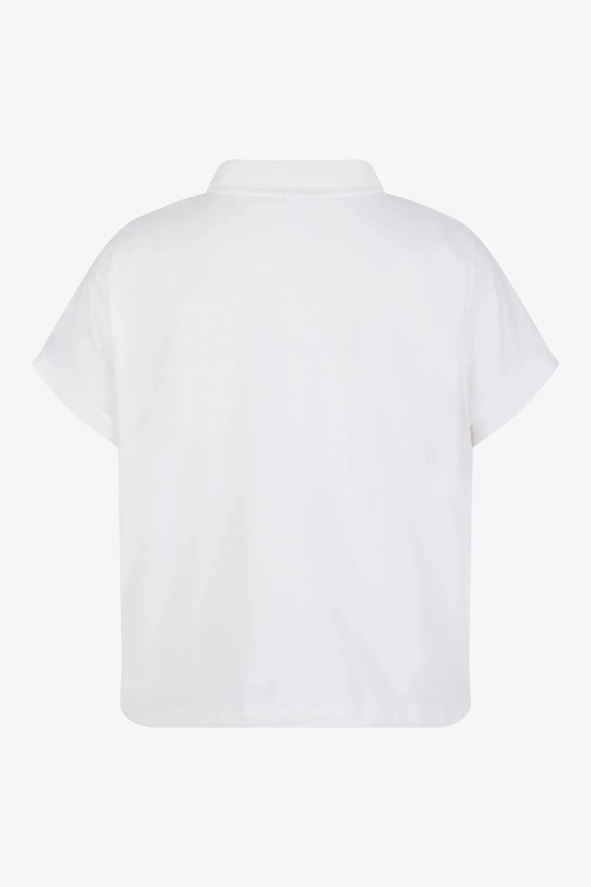 Cropped Baumwoll-Polo-Shirt mit Streifen 02