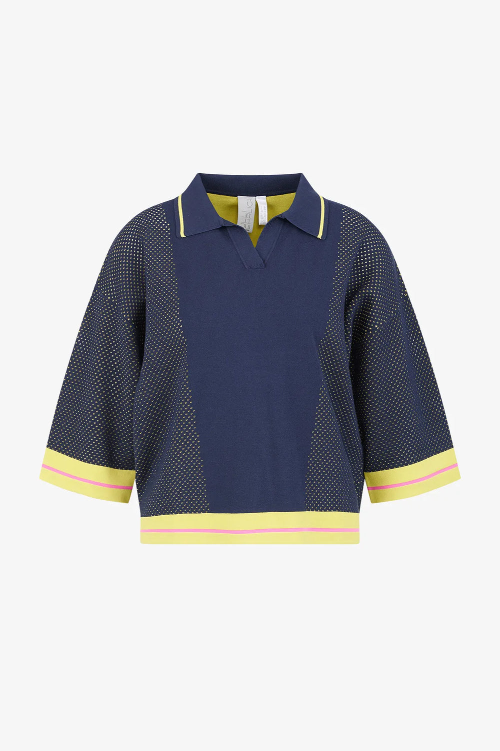 Lässiges Polo-Shirt aus Netzstrick 01