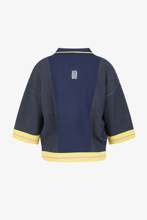 Lässiges Polo-Shirt aus Netzstrick 02