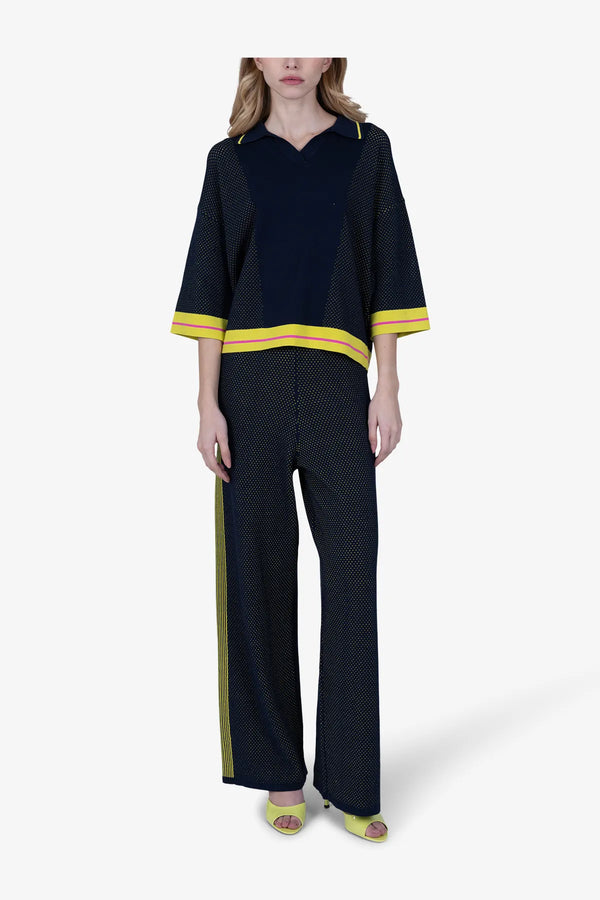 Lässiges Polo-Shirt aus Netzstrick 03