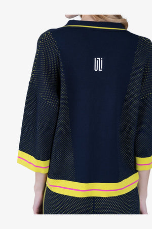 Lässiges Polo-Shirt aus Netzstrick 08