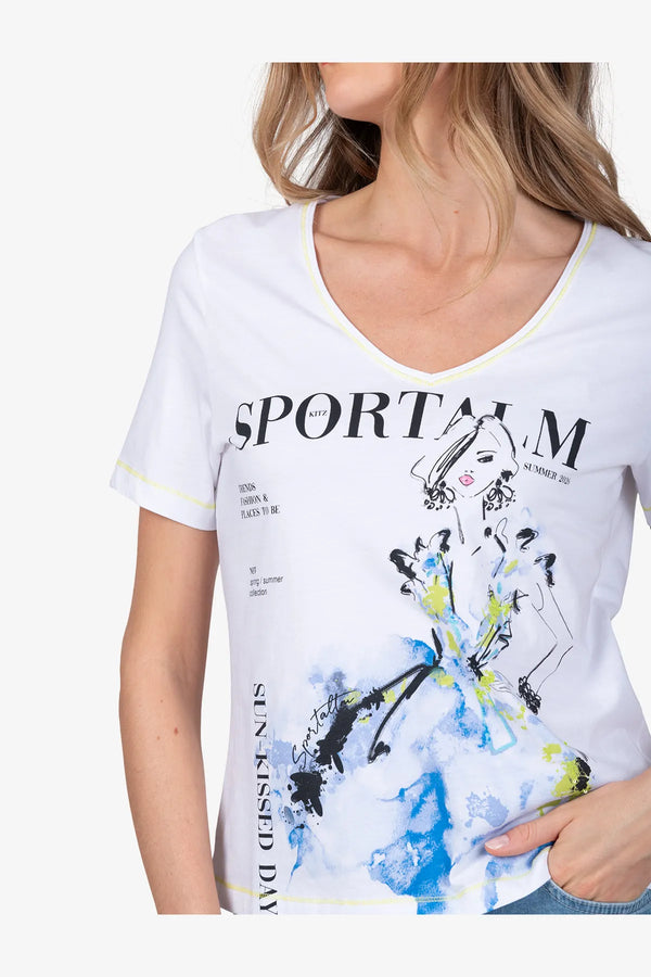 Shirt aus Baumwolljersey mit Pailletten 06