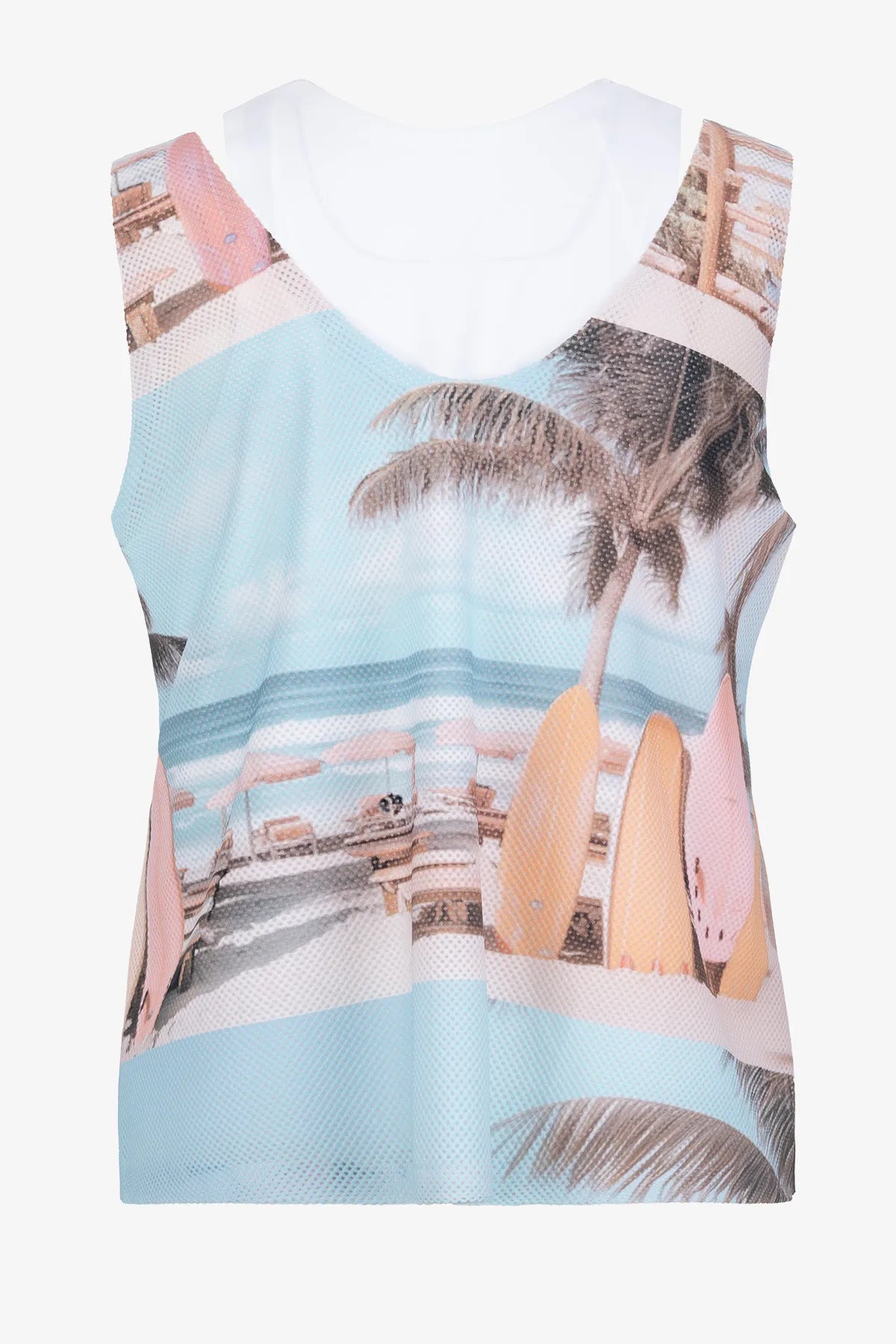 Sommerliches Print-Top aus Mesh 02
