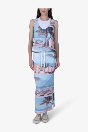 Sommerliches Print-Top aus Mesh 03