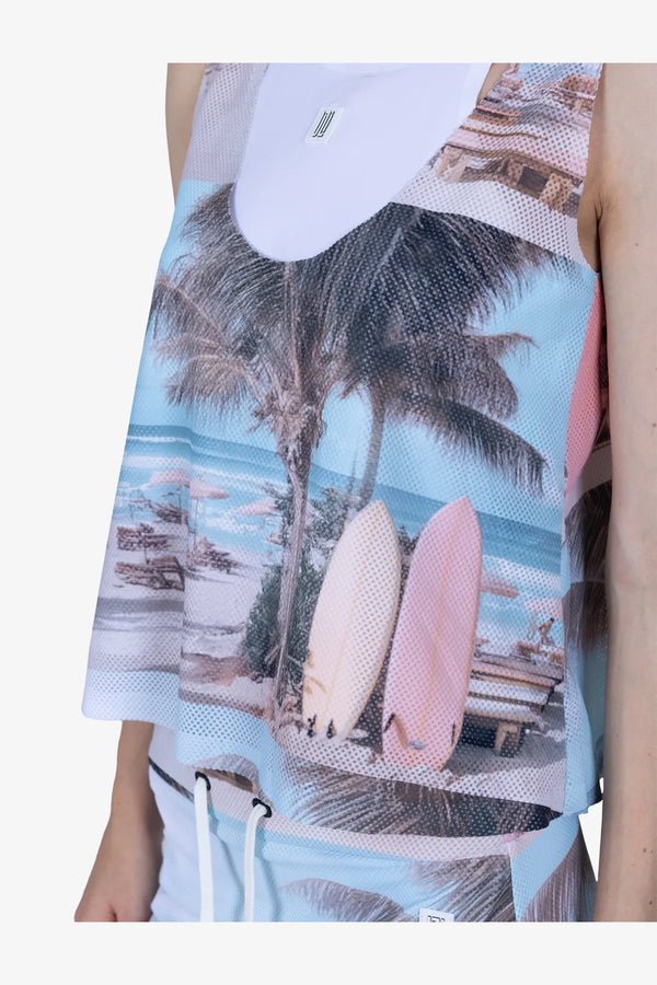 Sommerliches Print-Top aus Mesh 08