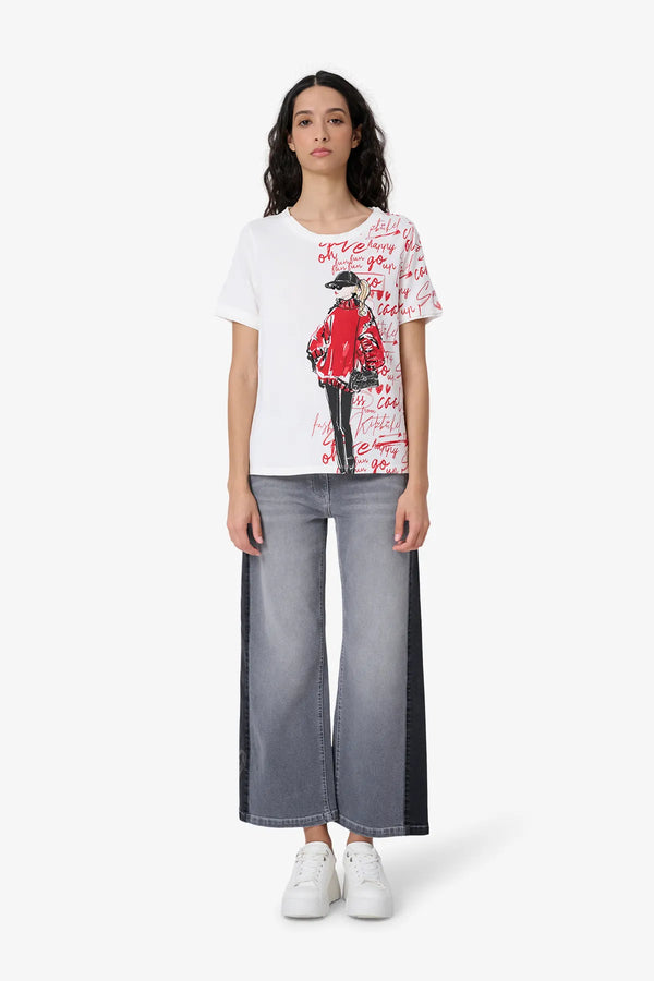 Baumwollshirt mit Illustration 03