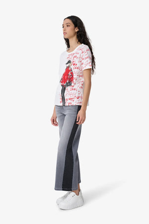 Baumwollshirt mit Illustration 04