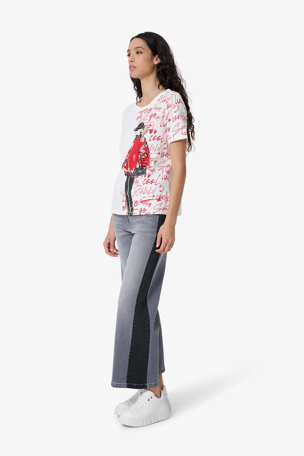 Baumwollshirt mit Illustration 04