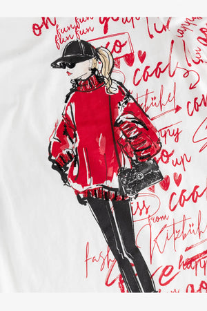 Baumwollshirt mit Illustration 07