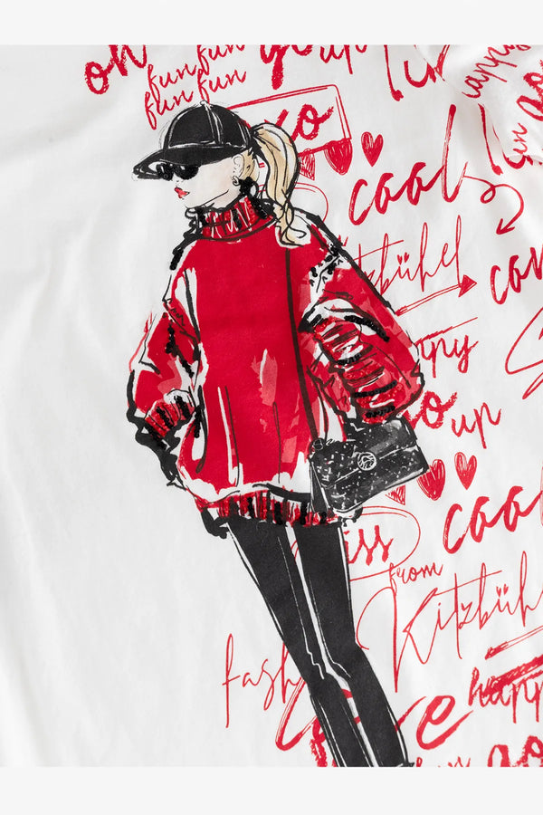 Baumwollshirt mit Illustration 07