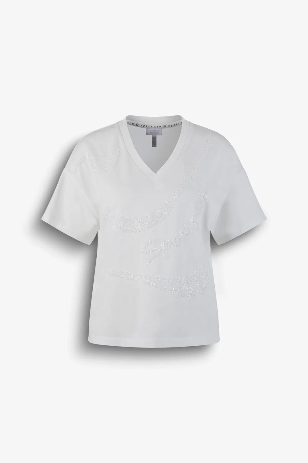 T-Shirt mit Paillettenstickerei 01