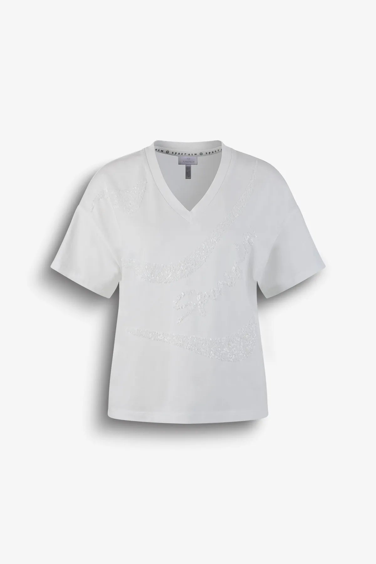 T-Shirt mit Paillettenstickerei 01