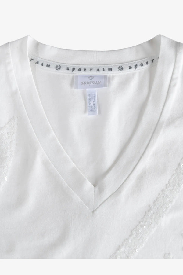 T-Shirt mit Paillettenstickerei 06