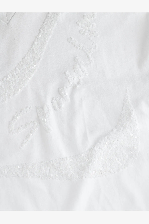 T-Shirt mit Paillettenstickerei 07
