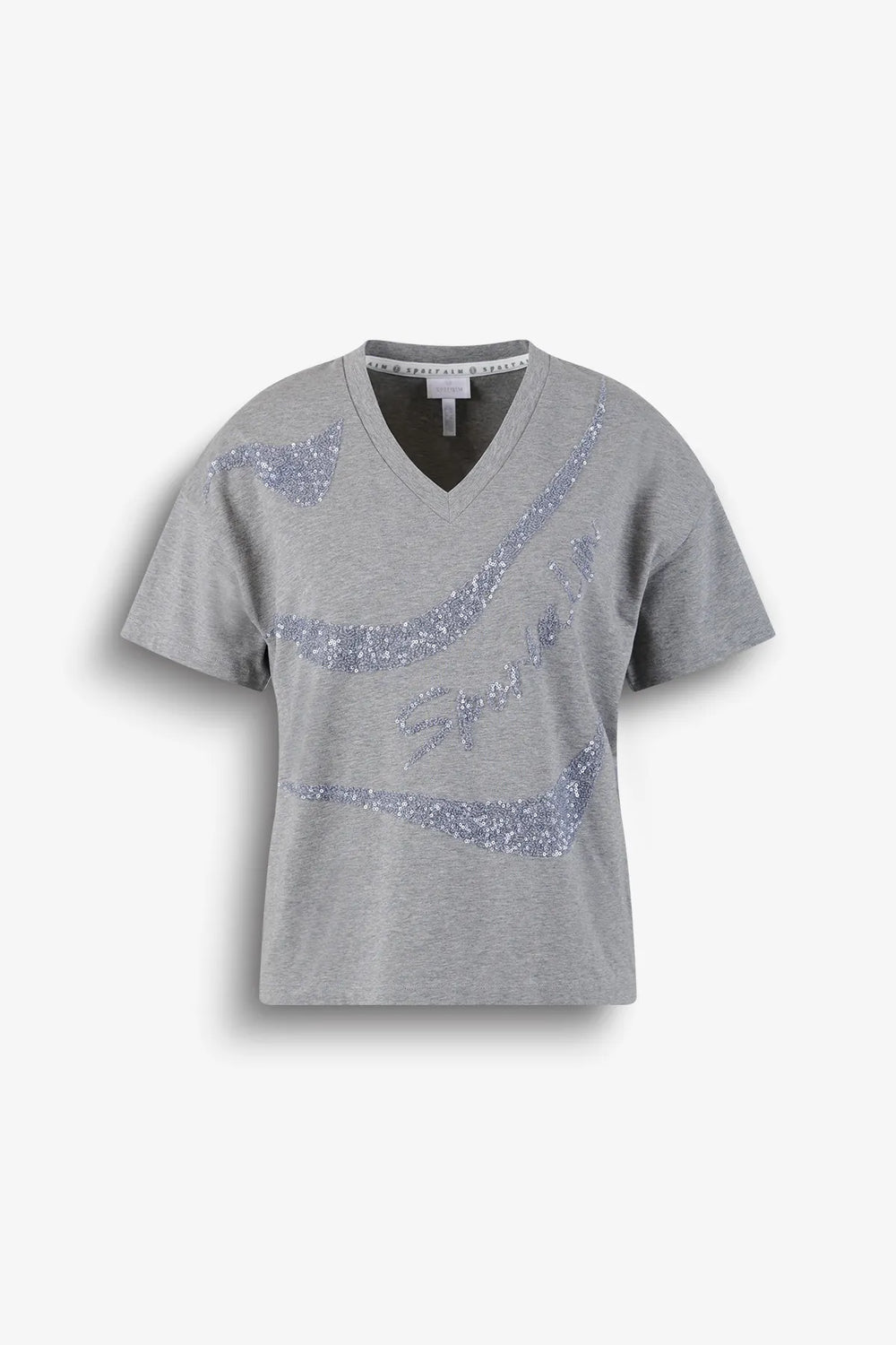 T-Shirt mit Paillettenstickerei 01