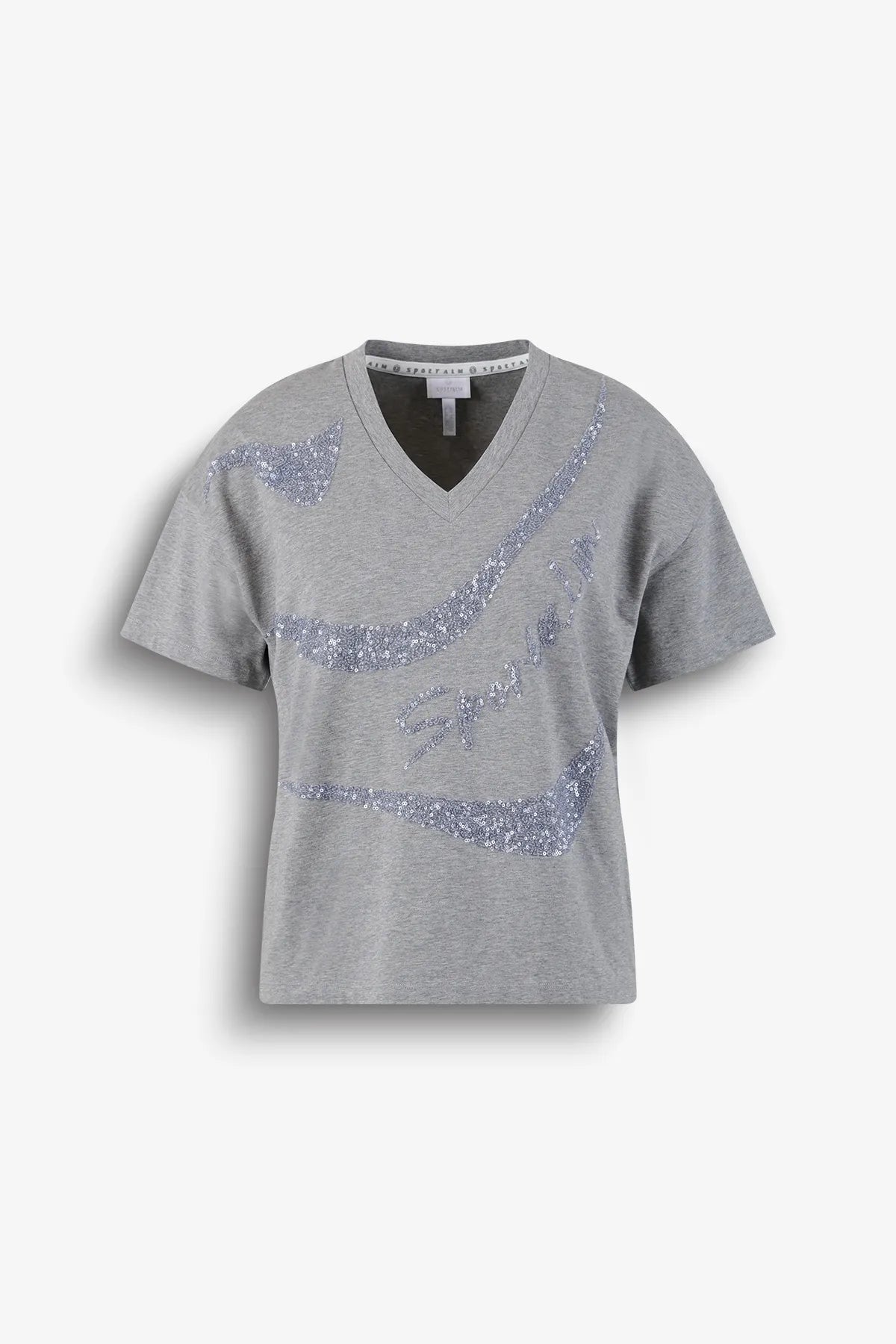 T-Shirt mit Paillettenstickerei 01