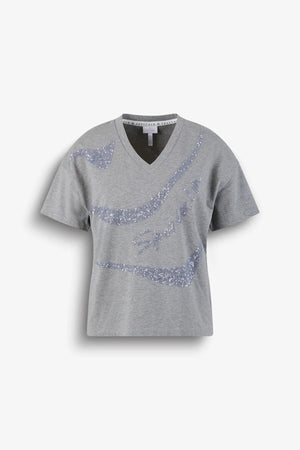 T-Shirt mit Paillettenstickerei 01
