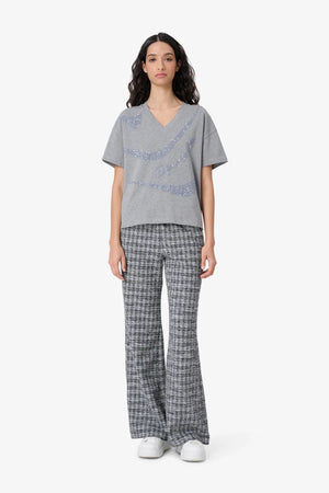 T-Shirt mit Paillettenstickerei 03