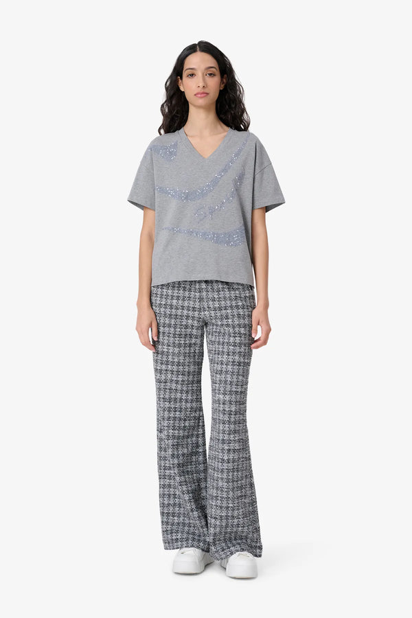 T-Shirt mit Paillettenstickerei 03