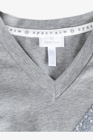 T-Shirt mit Paillettenstickerei 06