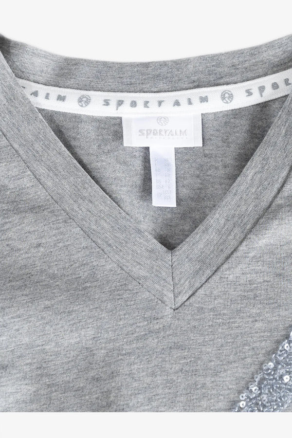 T-Shirt mit Paillettenstickerei 06