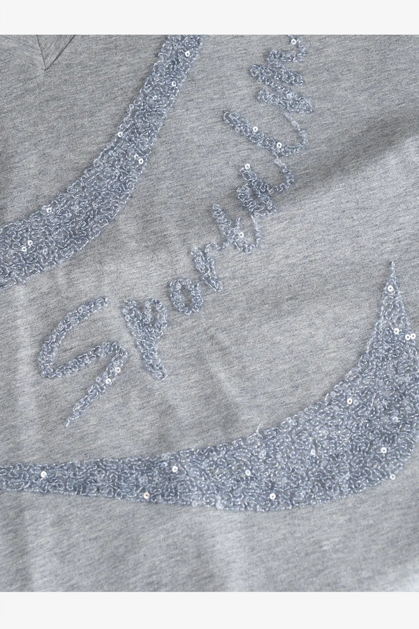 T-Shirt mit Paillettenstickerei 07