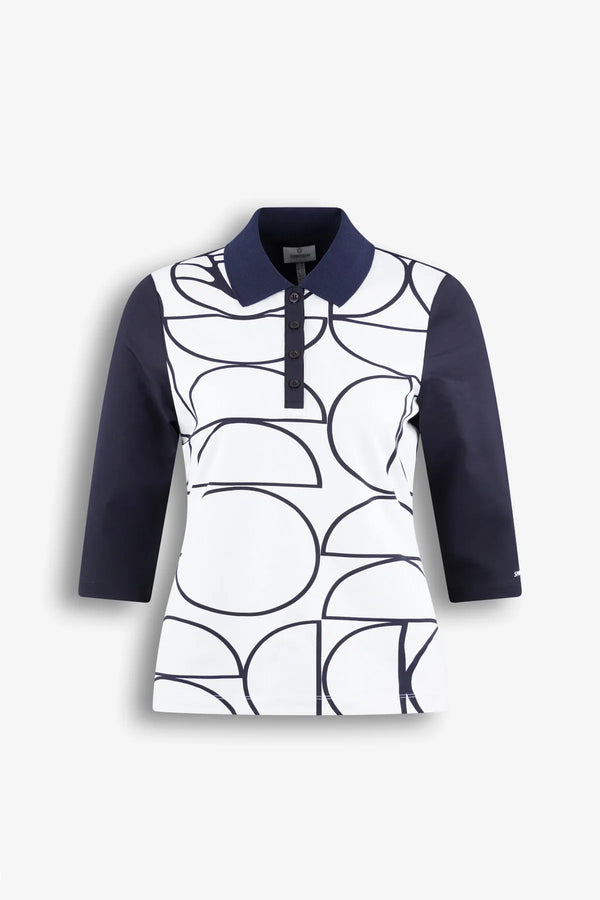 Polo-Shirt mit Allover-Print 01