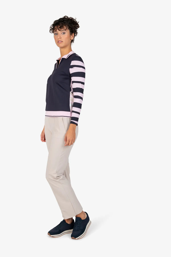 Sweatshirt mit Polokragen 03