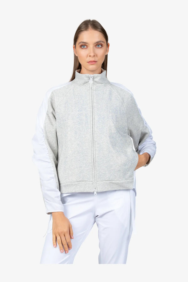 Sweat-Jacke mit Stehkragen 05