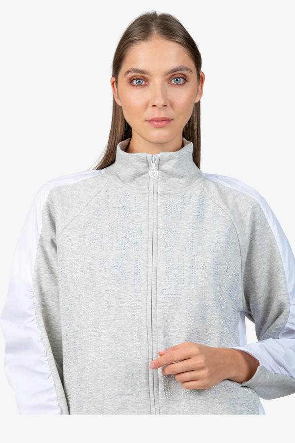Sweat-Jacke mit Stehkragen 07
