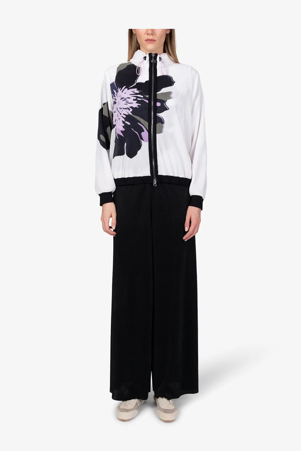 Sweat-Jacke mit floralem Print 03